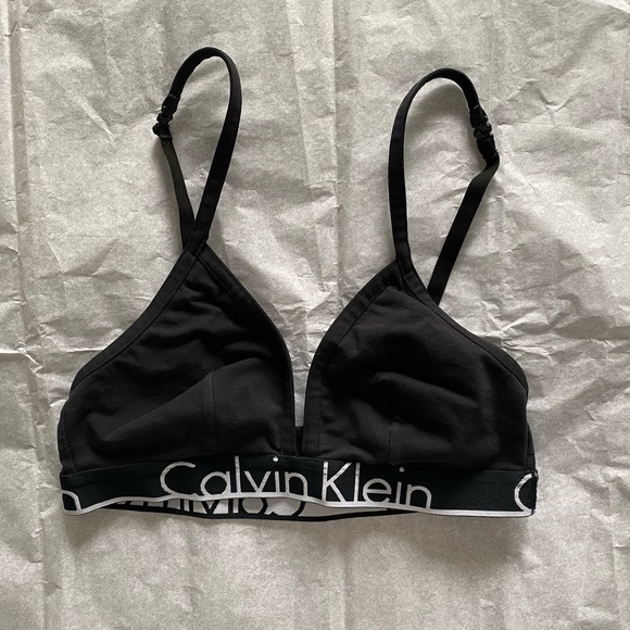 Calvin Klein Black Triangle Bralette - Picture 3 of 4